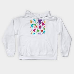 Colorful Handbells And Notes Pattern Kids Hoodie